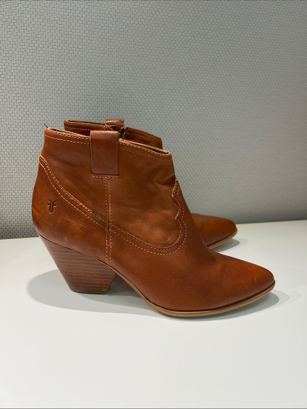 Frye Reina Ankle Leather Boots Size 7.5